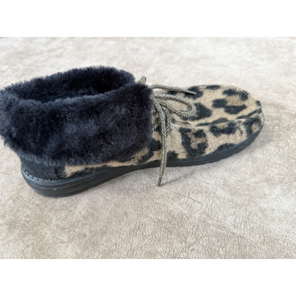 Hey Dude Britt Leopard Print Faux Fur Lined Winter Boots Women's Size 9 - Picture 5 of 12